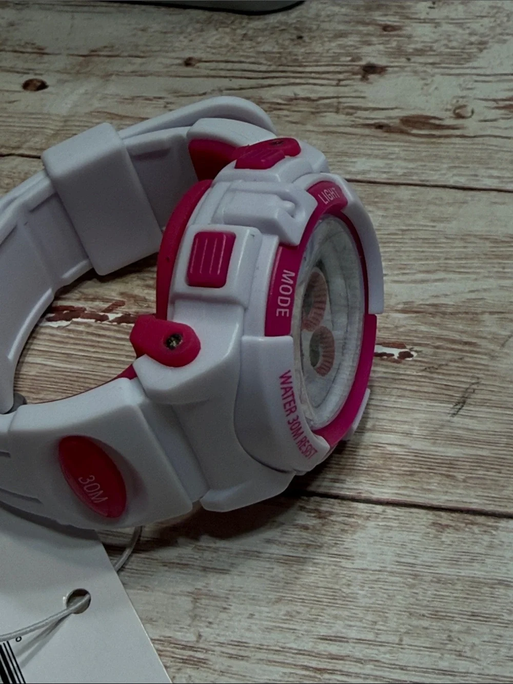 Skechers White and Pink Digital Sport Watch